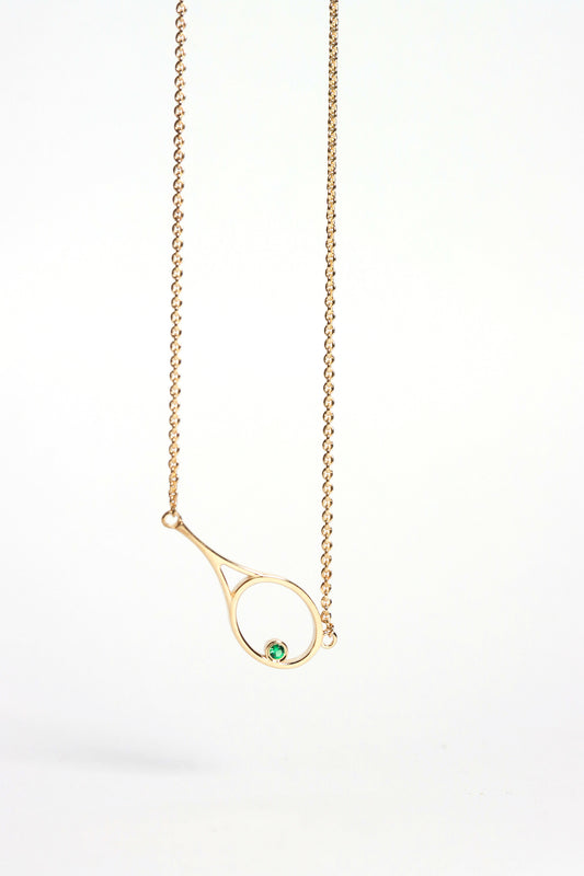 CADENA RAQUETA SIN CUERDAS DORADO