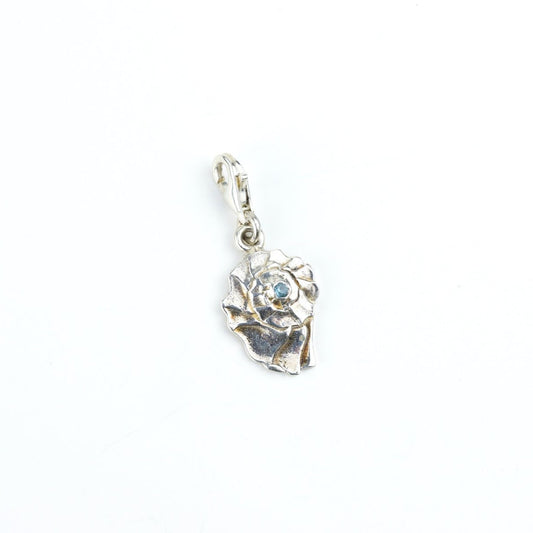 CHARM CARACOL PLATA CON TURMALINA
