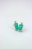 ARETES DIAMANTE + ESMERALDA