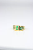 ANILLO ESMERALDAS + ORO 14K