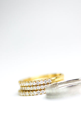 MEDIA CHURUMBELA ORO AMARILLO Y BLANCO 18K + DIAMANTES