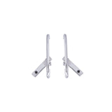 VI (Aretes Cruzado Diamante Negro)