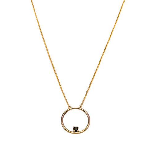 I (Dije Circular Diamante Negro)