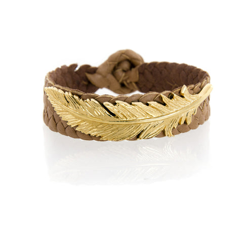 Pulsera de Piel dorada - Libélula Por Sofía