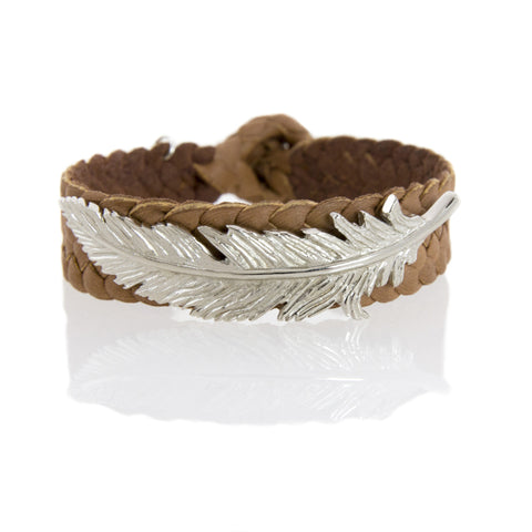 Pulsera de Piel Plateada - Libélula Por Sofía