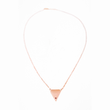 Collar Triángulo Sencillo Con Granate Rosa - Libélula Por Sofía