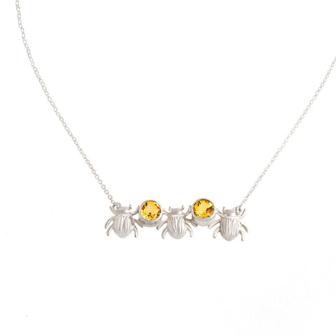 Collar con citrinos - Libélula Por Sofía