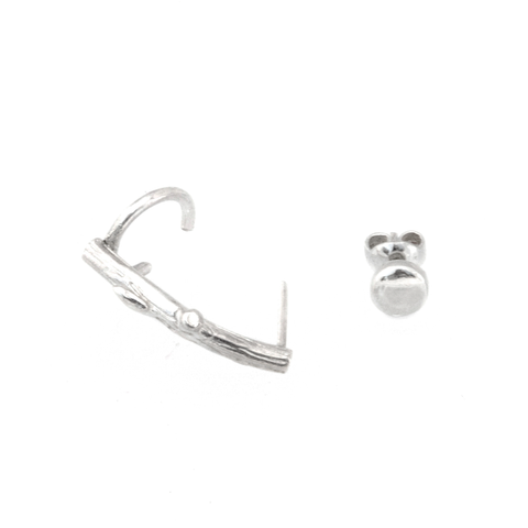 Earcuff Rama Plateado - Libélula Por Sofía